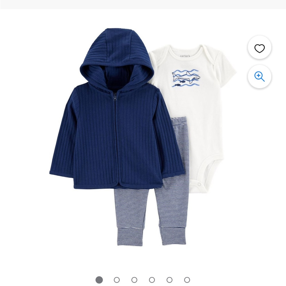 Carter's Child‎ of Mine Baby Boys' Blue Shark 3 Piece Set